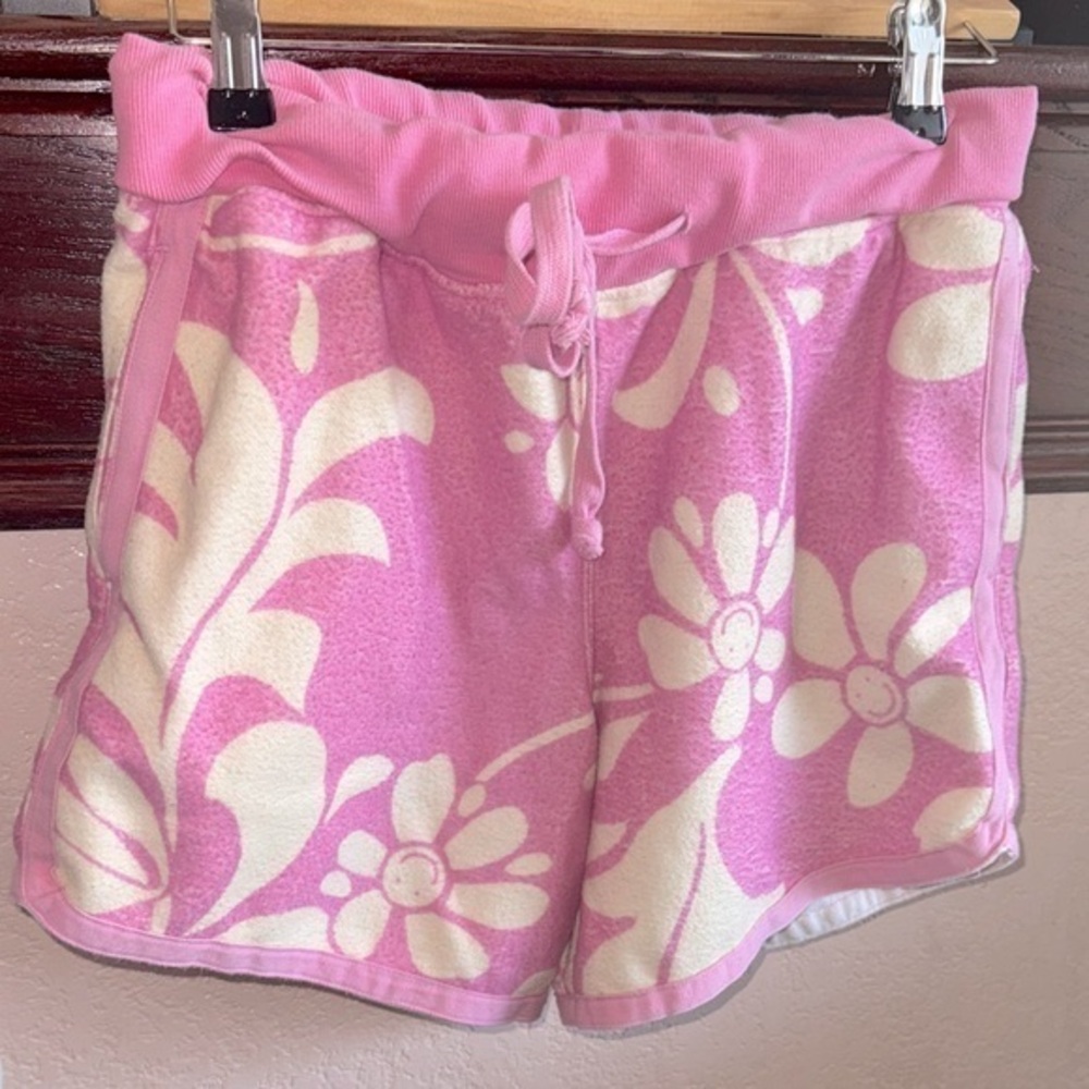 Urban Outfitters Pink Floral Athletic Sporty Loungewear Beach Casual Shorts SML